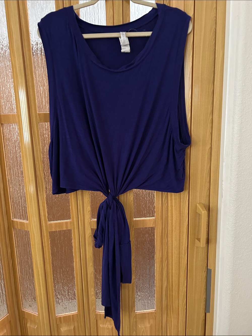 Fabletics Deep Navy Tie-Front Tank